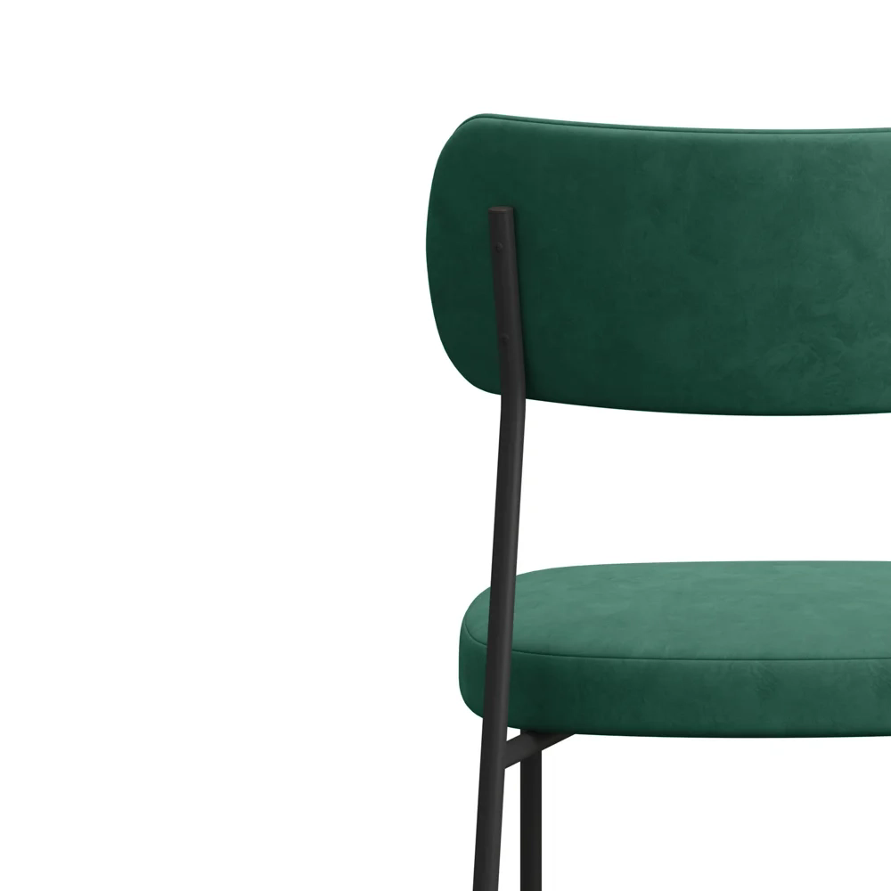 Cadeira Estofada Milli Veludo 403 F02 Verde - Mpozenato