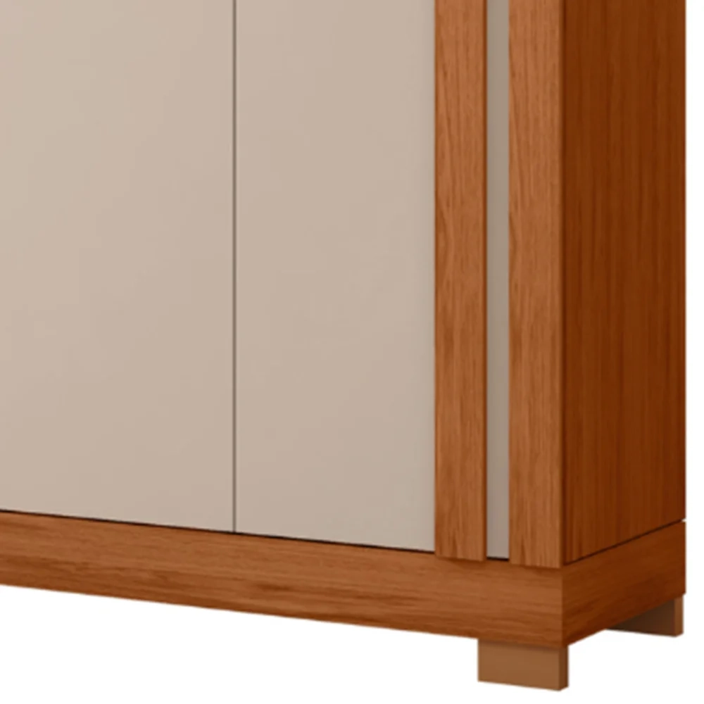 Guarda Roupa Casal 230cm Com 6 Portas Brasid Freijó/Off C01 - Mpozenato