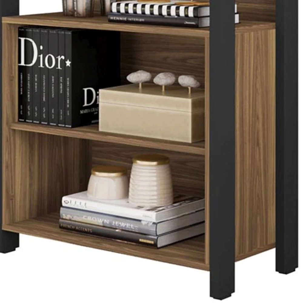 Guarda Roupa Solteiro Closet 73cm Prateleira Una Mel/Preto C01 - Mpozenato