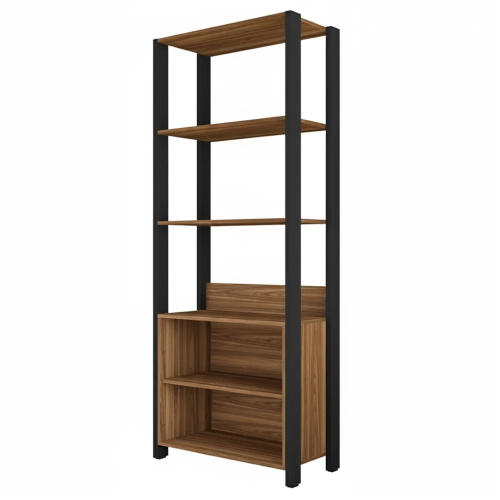 Guarda Roupa Solteiro Closet 73cm Prateleira Una Mel/Preto C01 - Mpozenato