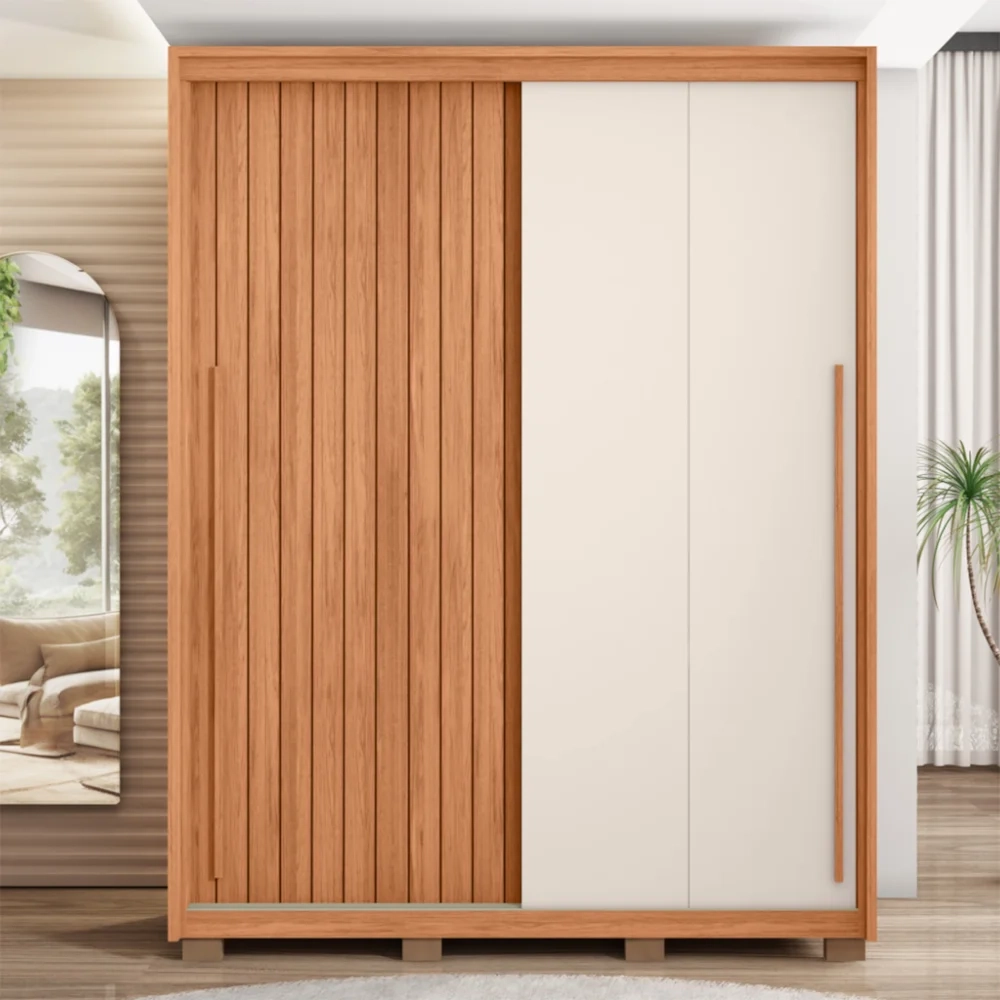 Guarda Roupa Casal 179cm Com 2 Portas Sabin Freijó/Off C01 - Mpozenato