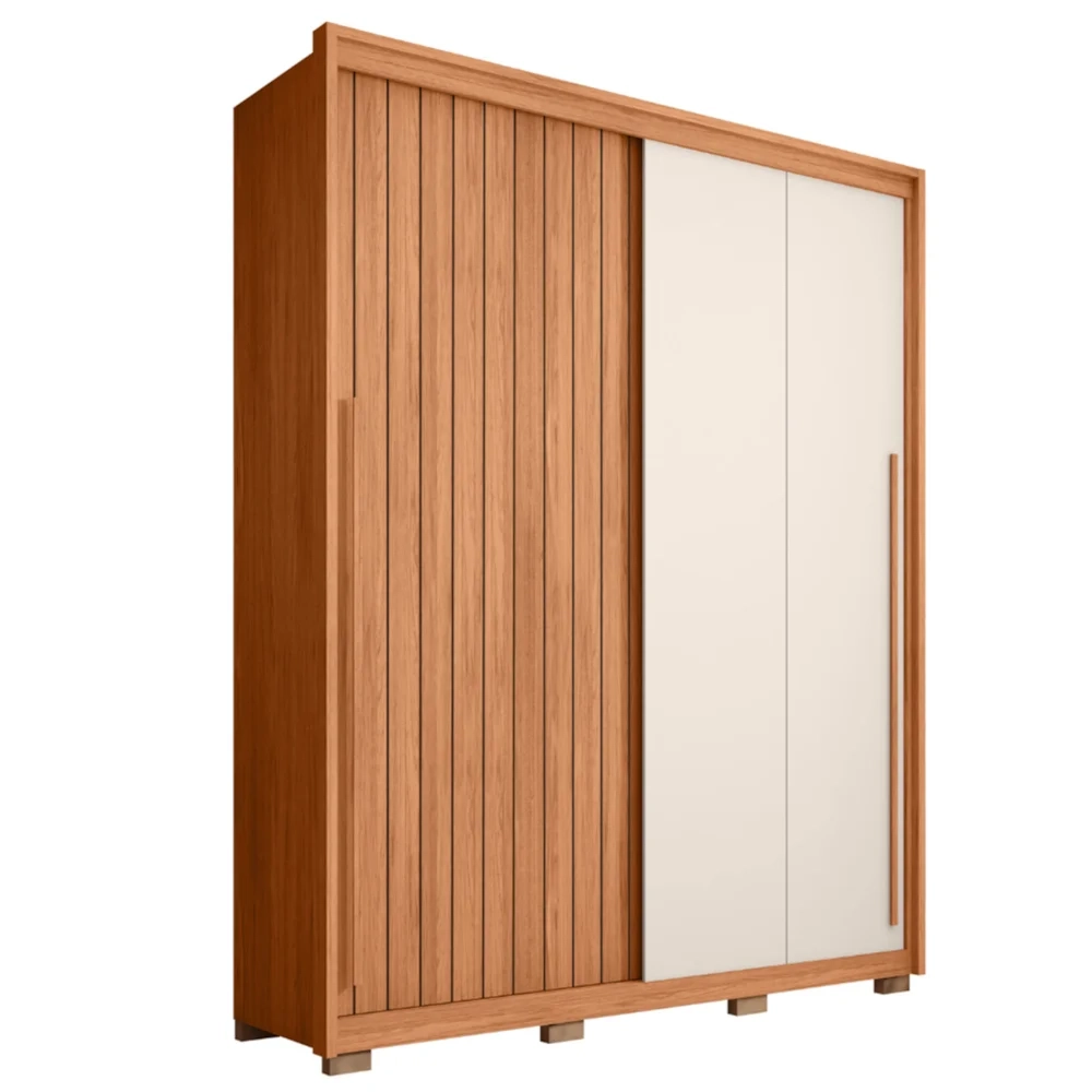 Guarda Roupa Casal 179cm Com 2 Portas Sabin Freijó/Off C01 - Mpozenato