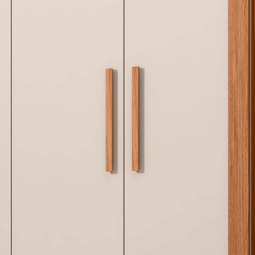 Guarda Roupa Solteiro 154cm Com 4 Portas Brasid Freijó/Off C01 - Mpozenato