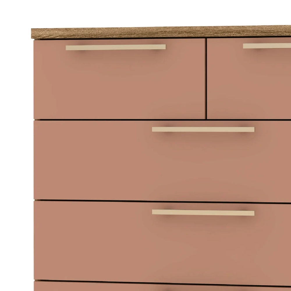 Cômoda para Quarto 5 Gavetas 90cm Dubai Nature/Camarim - Vila Rica