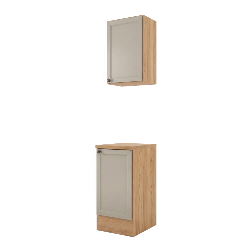 Balcão E Armário Cozinha Americana 40cm Lara Freijó/fendi - Lumil
