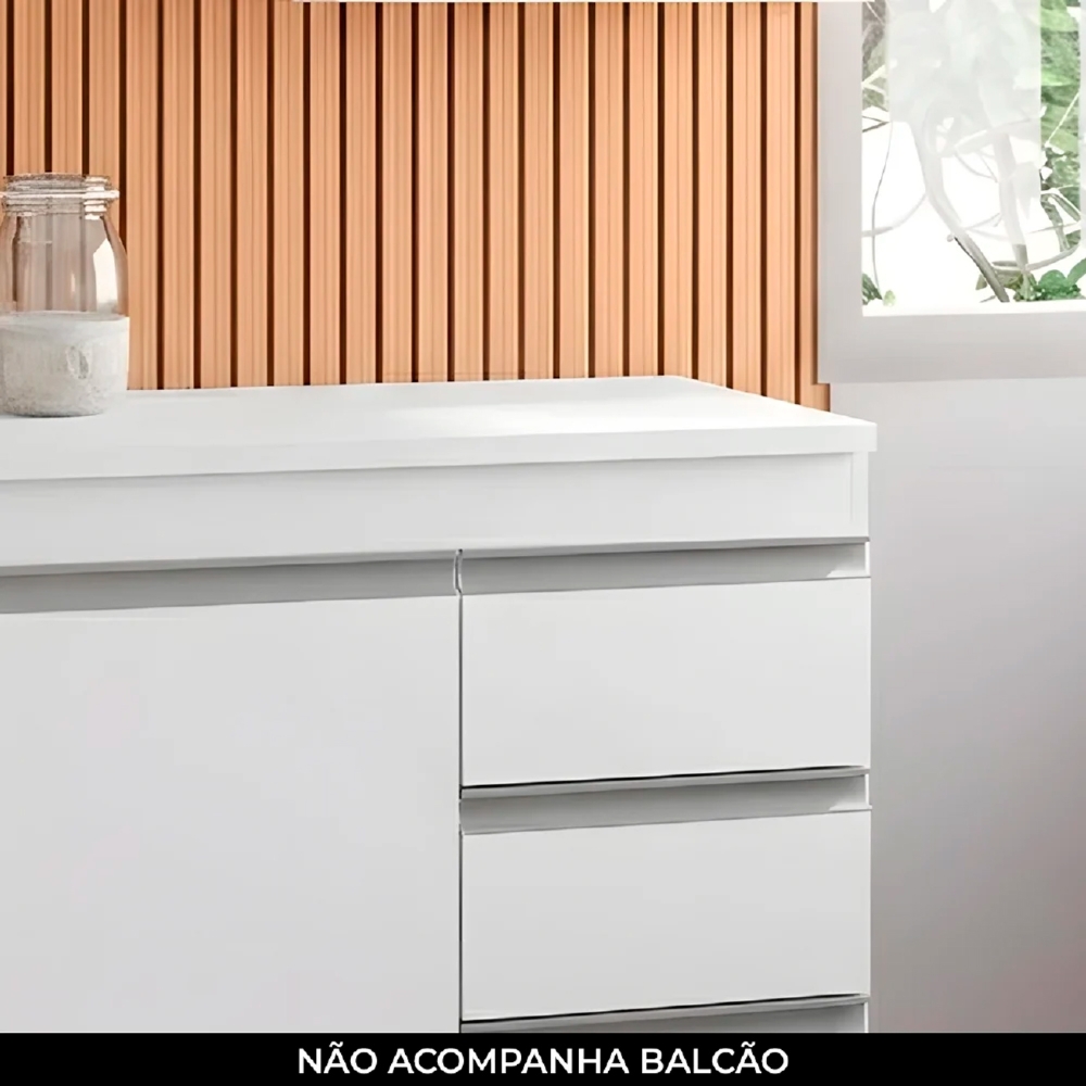 Tampo Para Balcão de Cozinha 150cm MDP Branco - AJL Móveis
