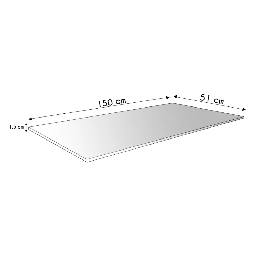 Tampo Para Balcão de Cozinha 150cm MDP Amêndoa - AJL Móveis