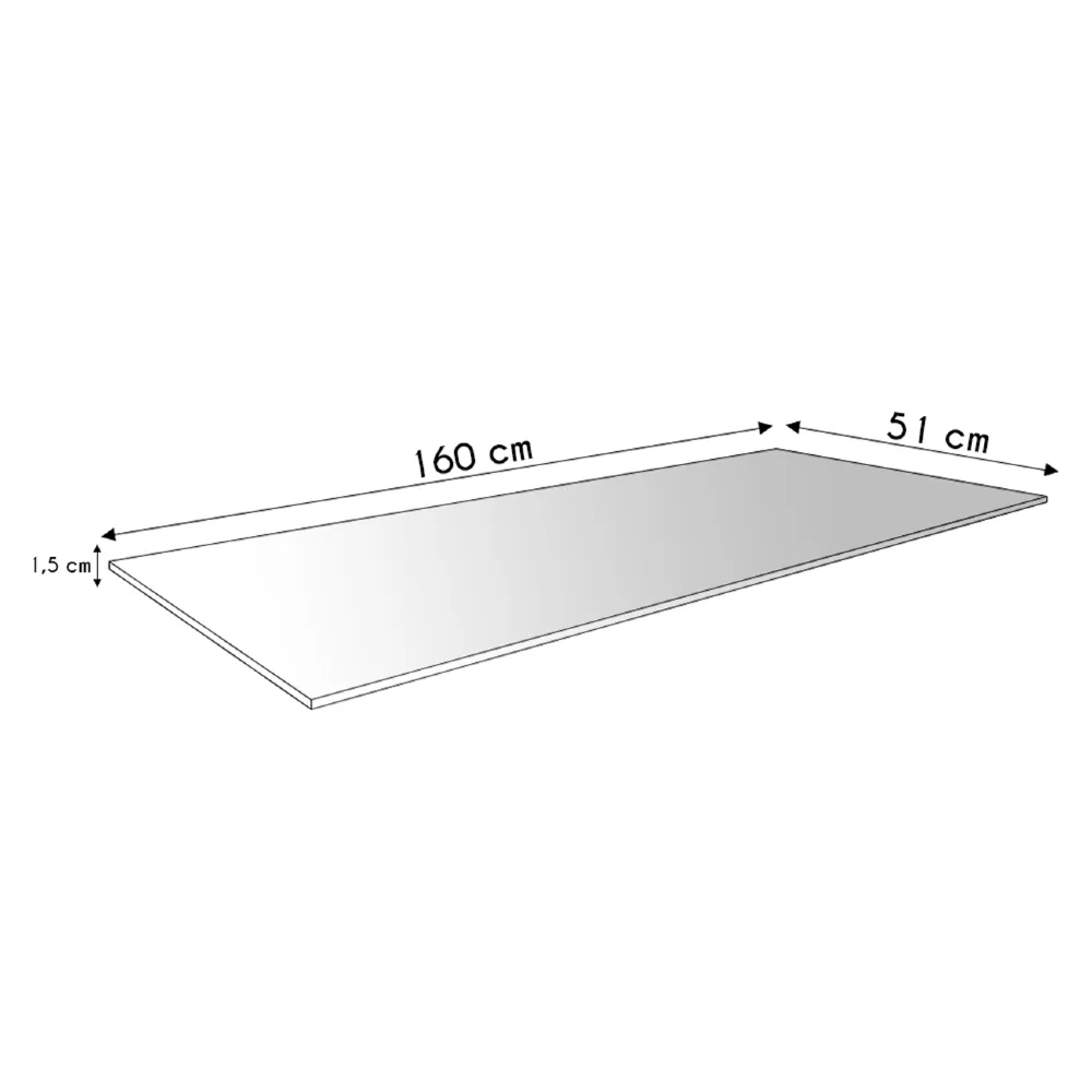 Tampo Para Balcão de Cozinha 160cm MDP Amêndoa - AJL Móveis