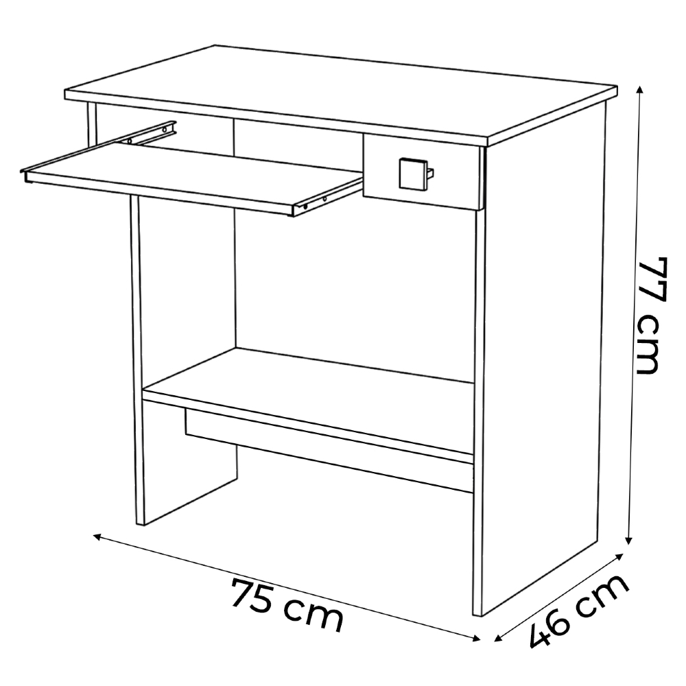 Mesa para Computador AJL Branco - AJL Móveis