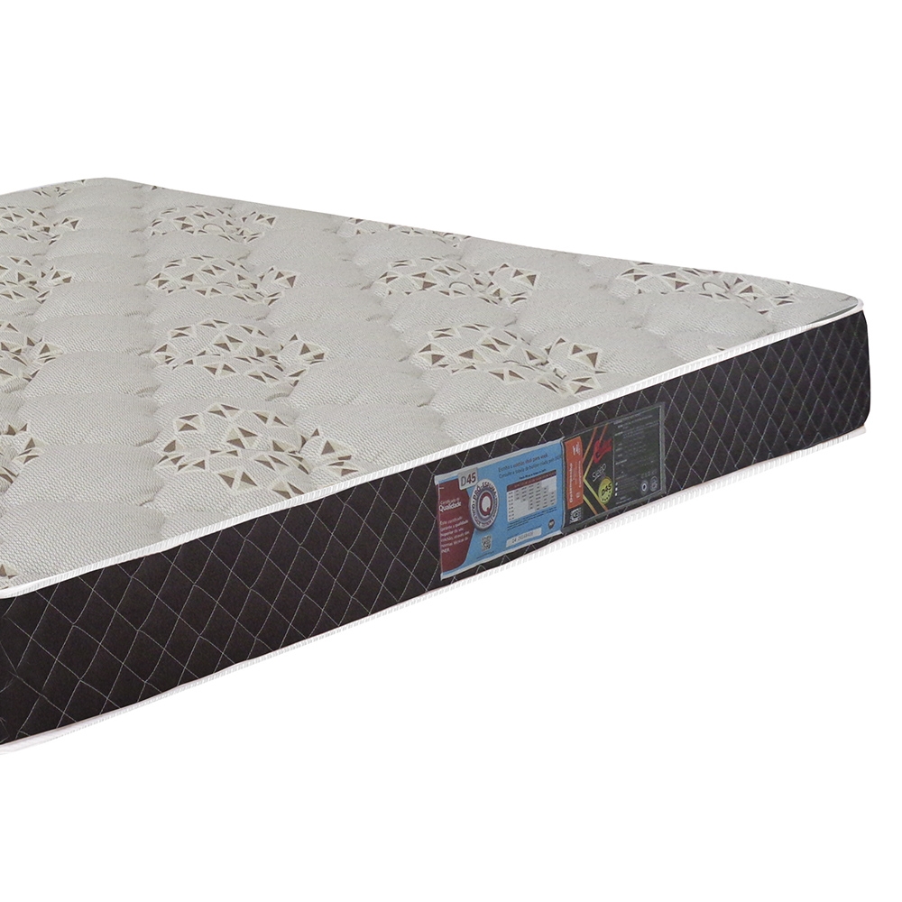 Colchão Casal Sleep Max Espuma D45 138x188x25cm Branco/Azul - Castor