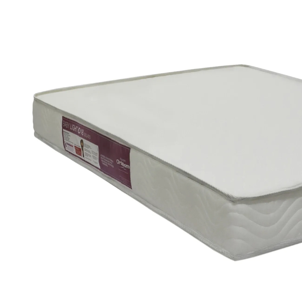 Colchão Berço Americano Baby Light Bordado D18 70x130x12cm   - Ortobom