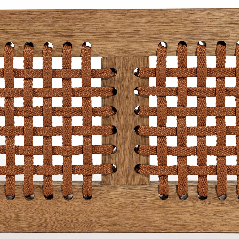 Banco de Madeira Área Gourmet 180cm Trama Tenza Jatobá/Ocre C17 - Mpozenato