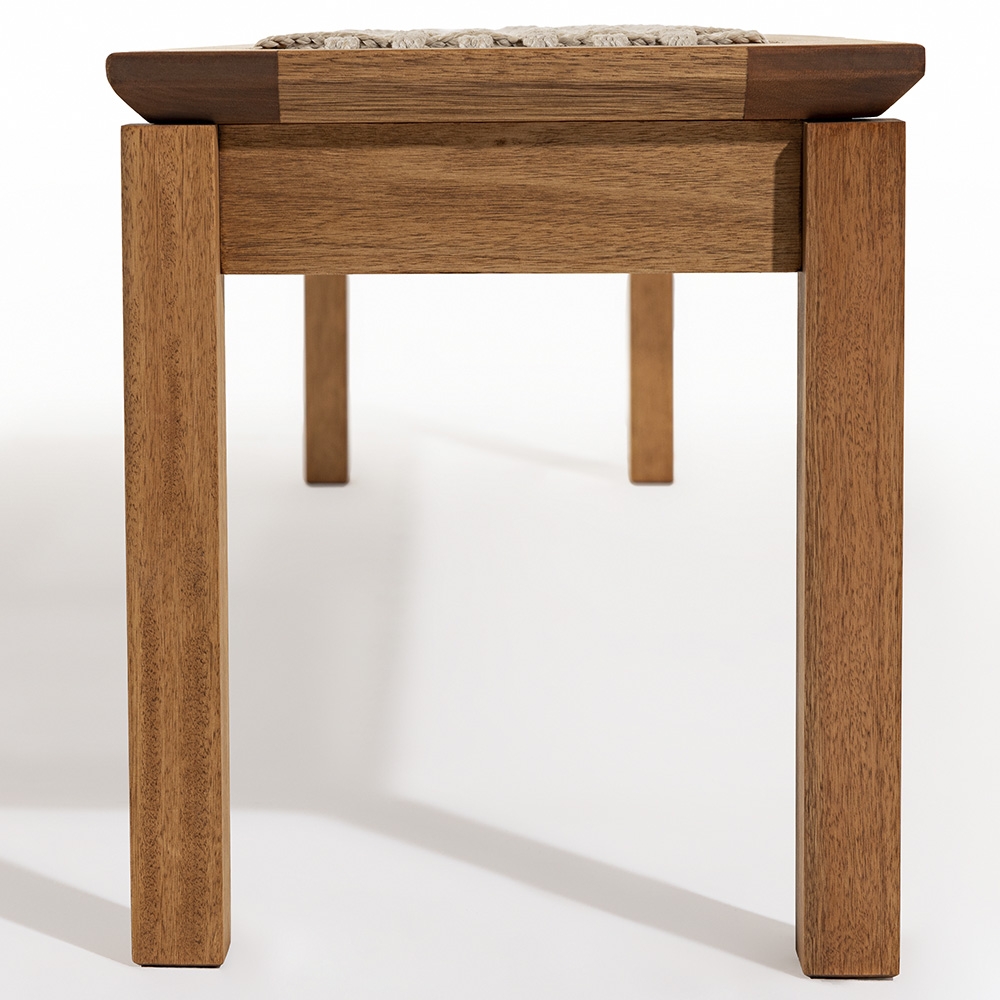 Banco Madeira Área Gourmet 180cm Kit 2 Trama Tenza Jatobá/Areia C17 - Mpozenato