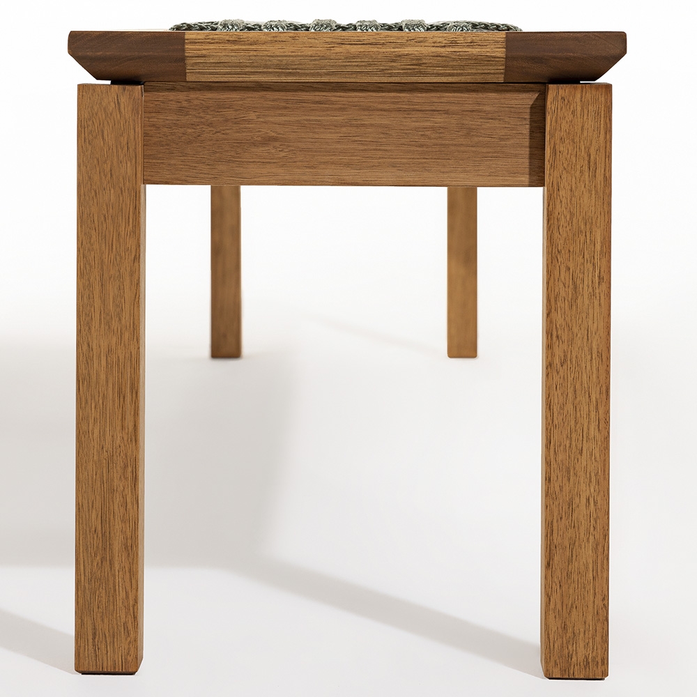 Banco Madeira Área Gourmet 180cm Kit 2 Trama Tenza Jatobá/Verde Olivia C17 - Mpozenato
