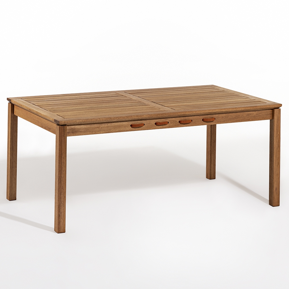 Mesa Madeira 180cm 2 Bancos Gourmet Tenza Jatobá/Ocre C17 - Mpozenato