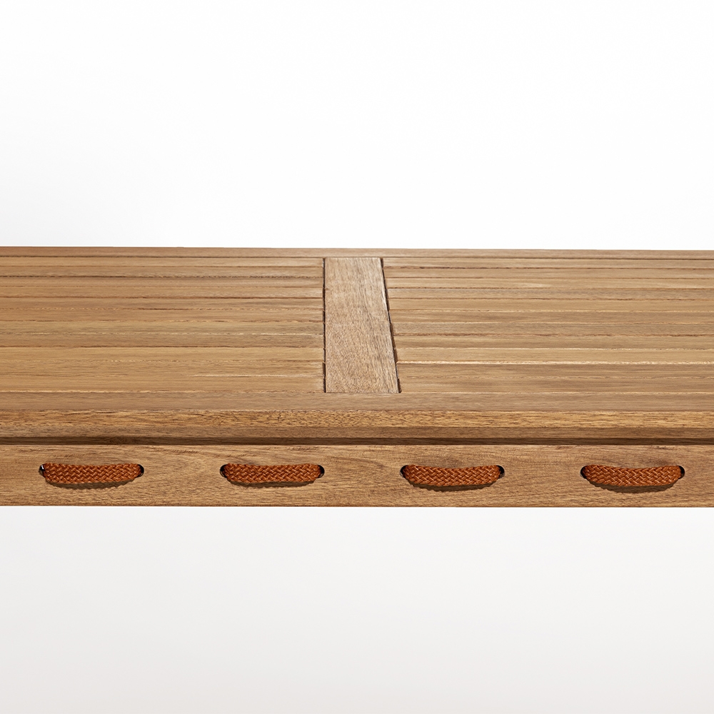 Mesa Madeira 180cm 2 Bancos Gourmet Tenza Jatobá/Ocre C17 - Mpozenato