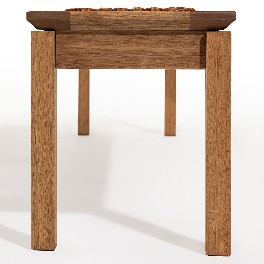Mesa Madeira 180cm 2 Bancos Gourmet Tenza Jatobá/Ocre C17 - Mpozenato