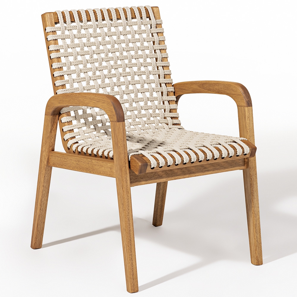 Mesa Madeira 180cm 2 Cadeiras e 2 Bancos Tenza Jatobá/Areia C17 - Mpozenato