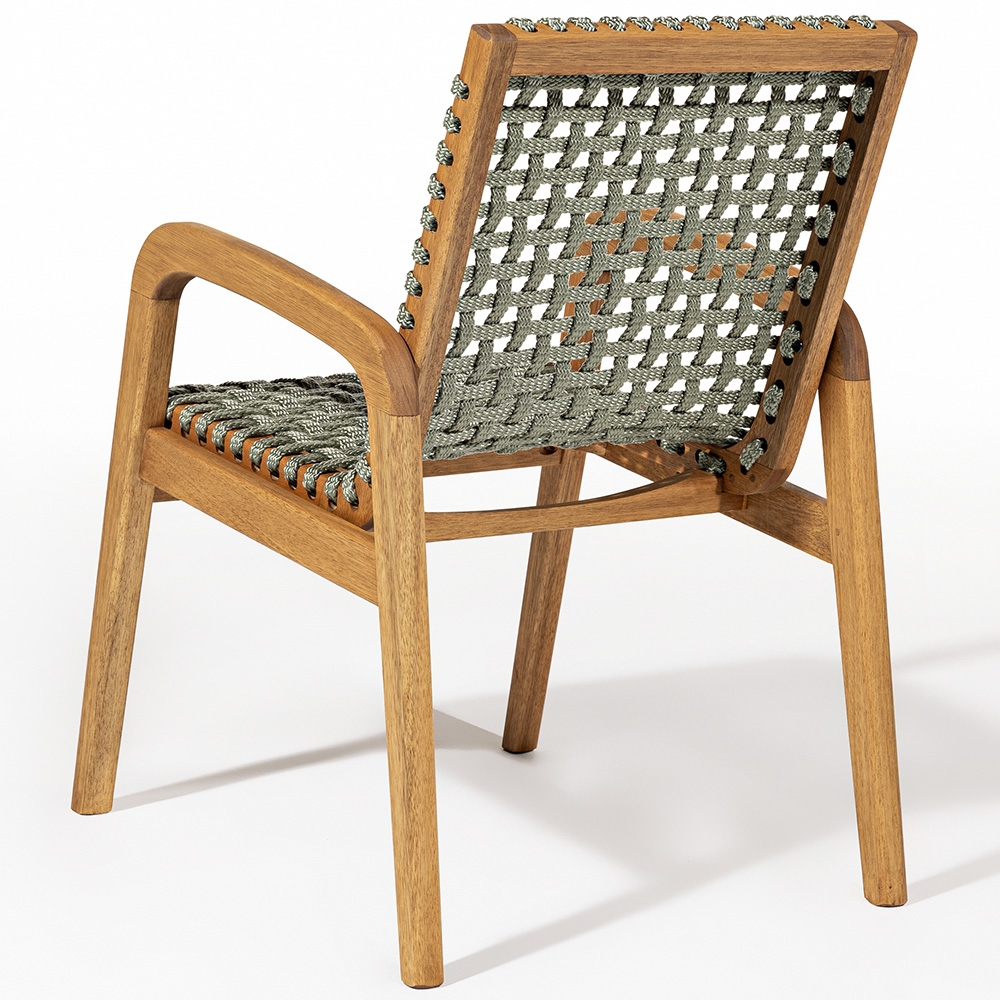 Mesa Madeira 180cm 2 Cadeiras e 2 Bancos Tenza Jatobá/Verde Olivia C17 - Mpozenato