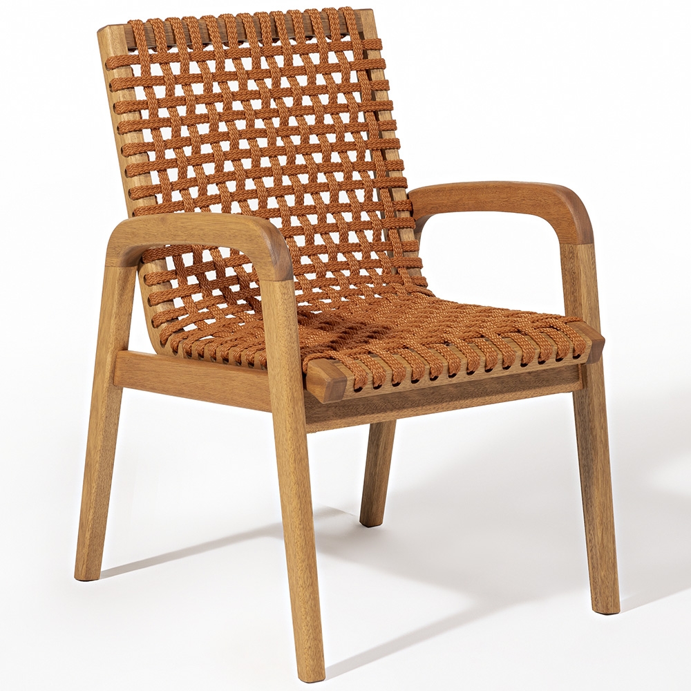 Mesa Madeira 180cm 4 Cadeiras e 1 Banco Gourmet Tenza Jatobá/Ocre C17 - Mpozenato