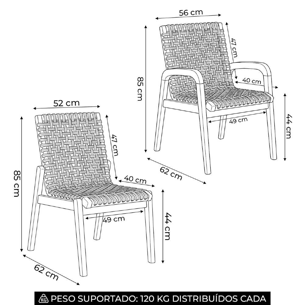 Mesa Madeira 180cm 4 Cadeiras e 1 Banco Gourmet Tenza Jatobá/Preta C17 - Mpozenato