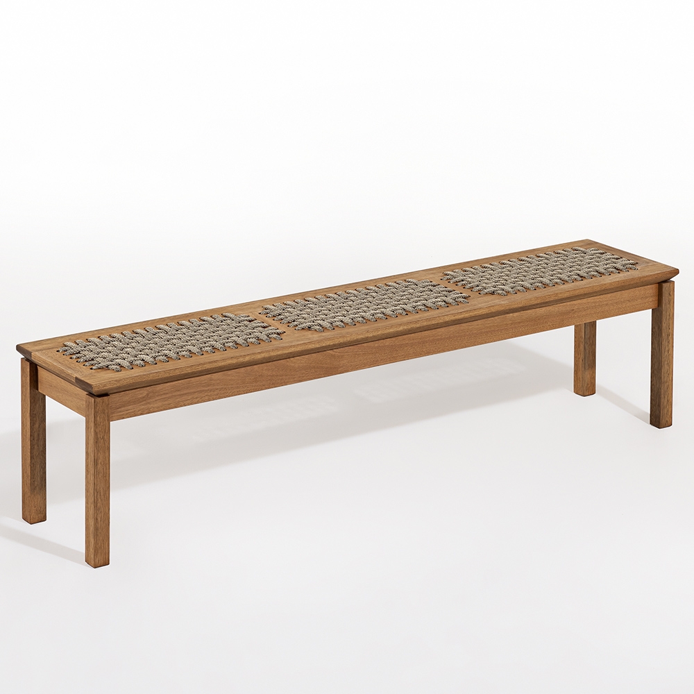 Mesa Madeira 180cm 4 Cadeiras e 1 Banco Gourmet Tenza Jatobá/Rami C17 - Mpozenato