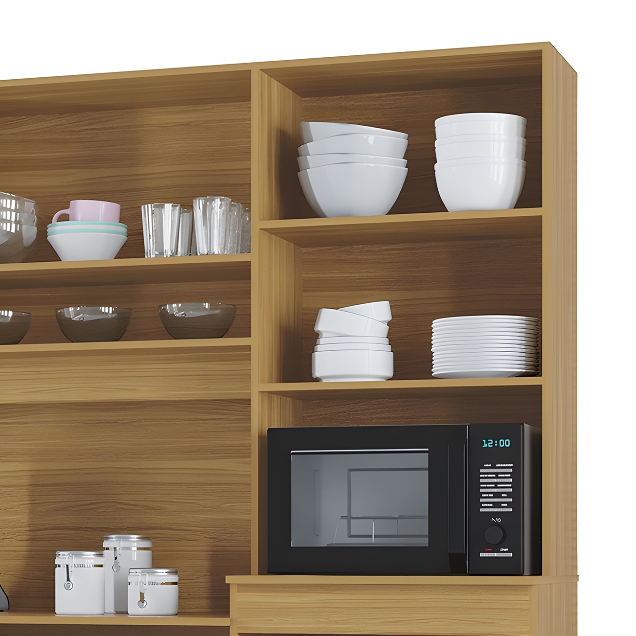 Armário de Cozinha Compacta 180cm Regina Z46 Damasco/Off White